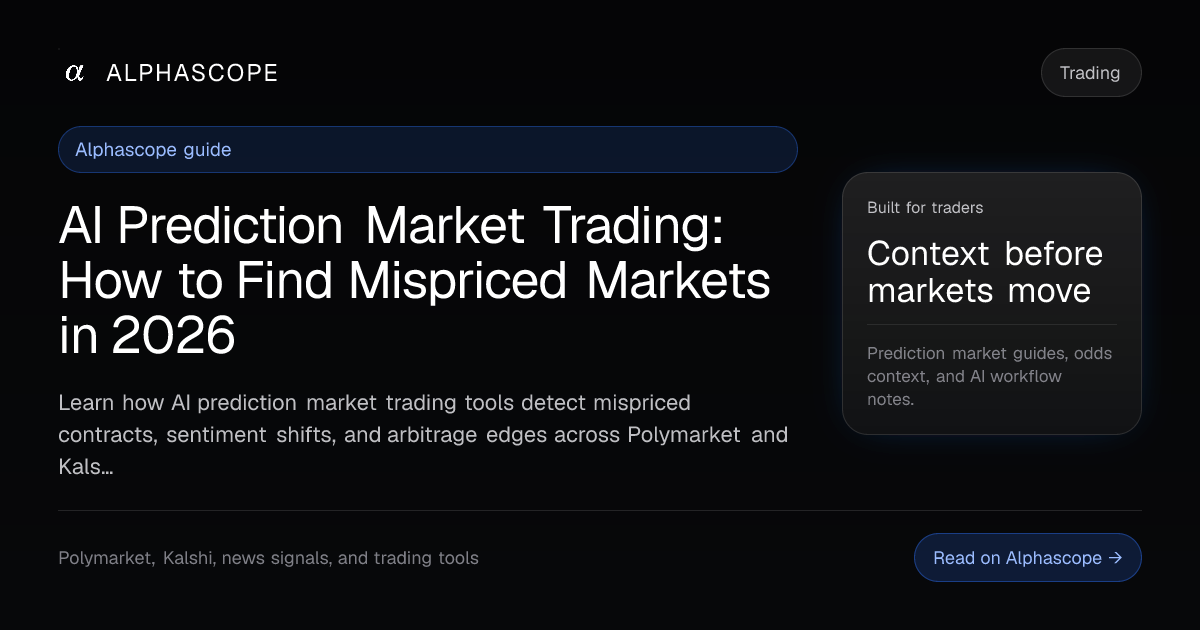 AI Prediction Market Trading: How to Find Mispriced Mark… | Alphascope