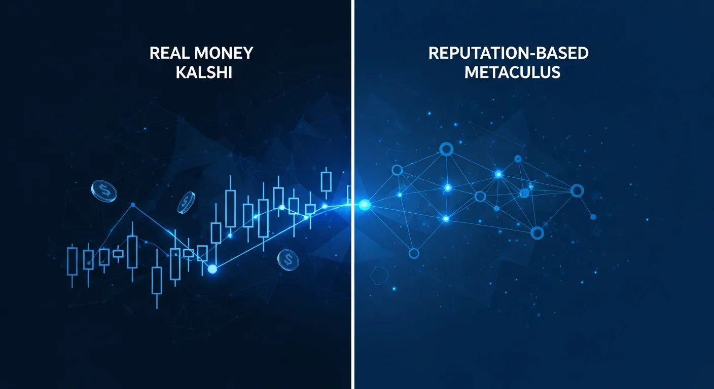 Kalshi vs Metaculus: Real Money vs Reputation-Based Prediction Markets
